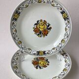 2 Art Deco dinner plates Boch Frères La Louvière Belgium