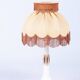 Art Deco Table Lamp in Ceramic and Textile Lampshade, Austria-Vienna, 1910s