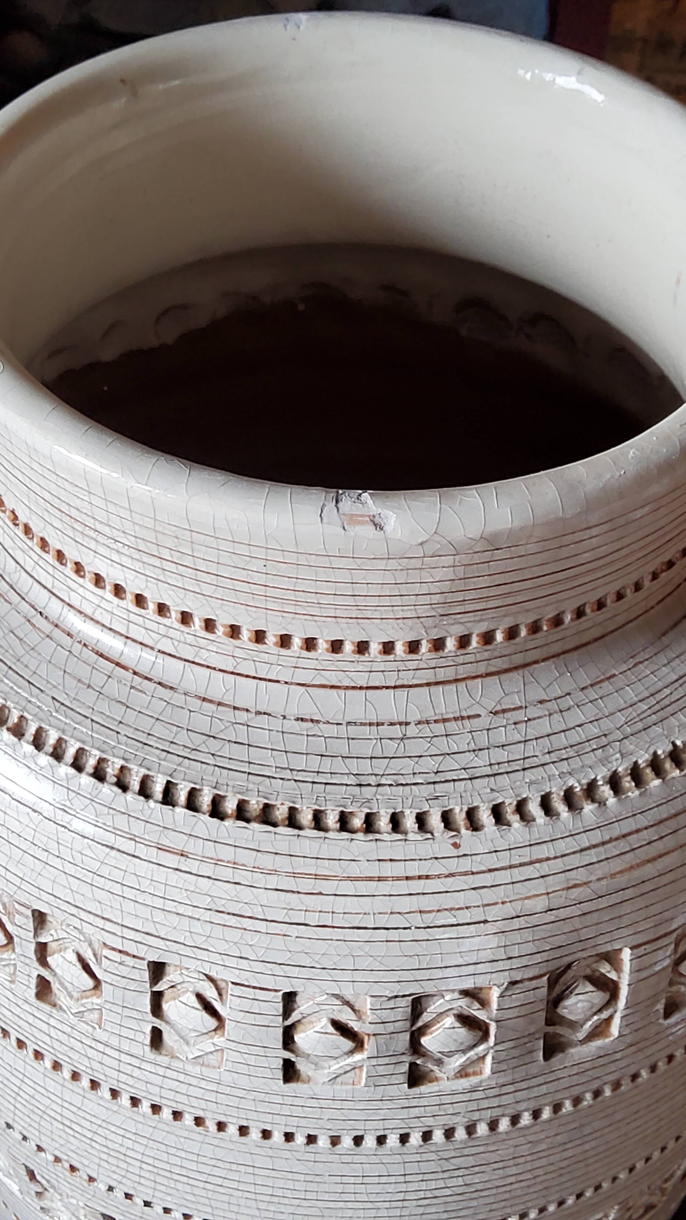 Ceramic vase by Aldo Londi for Bitossi 30cm 1950