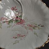Hollow dish limoges porcelain france flowers xxth