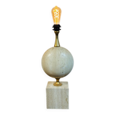 Lampe Philippe Barbier Maison Barbier Travertin et Laiton Vintage 1970 - 60