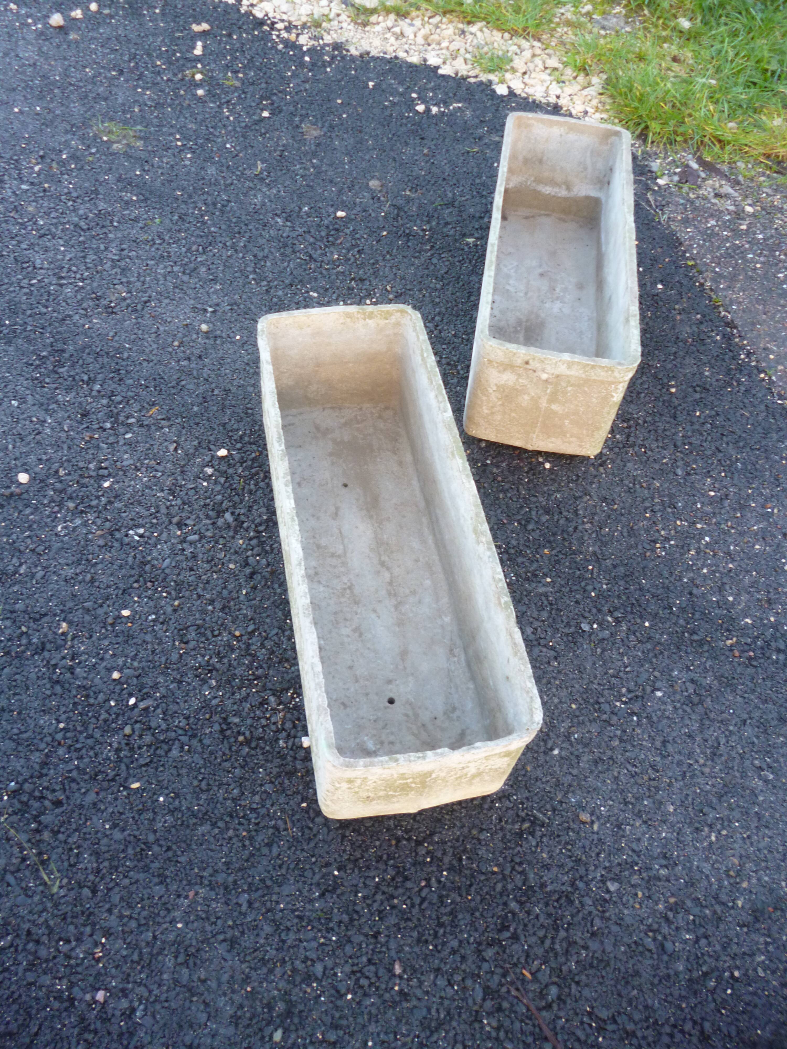 Pair of fiber cement gardeners