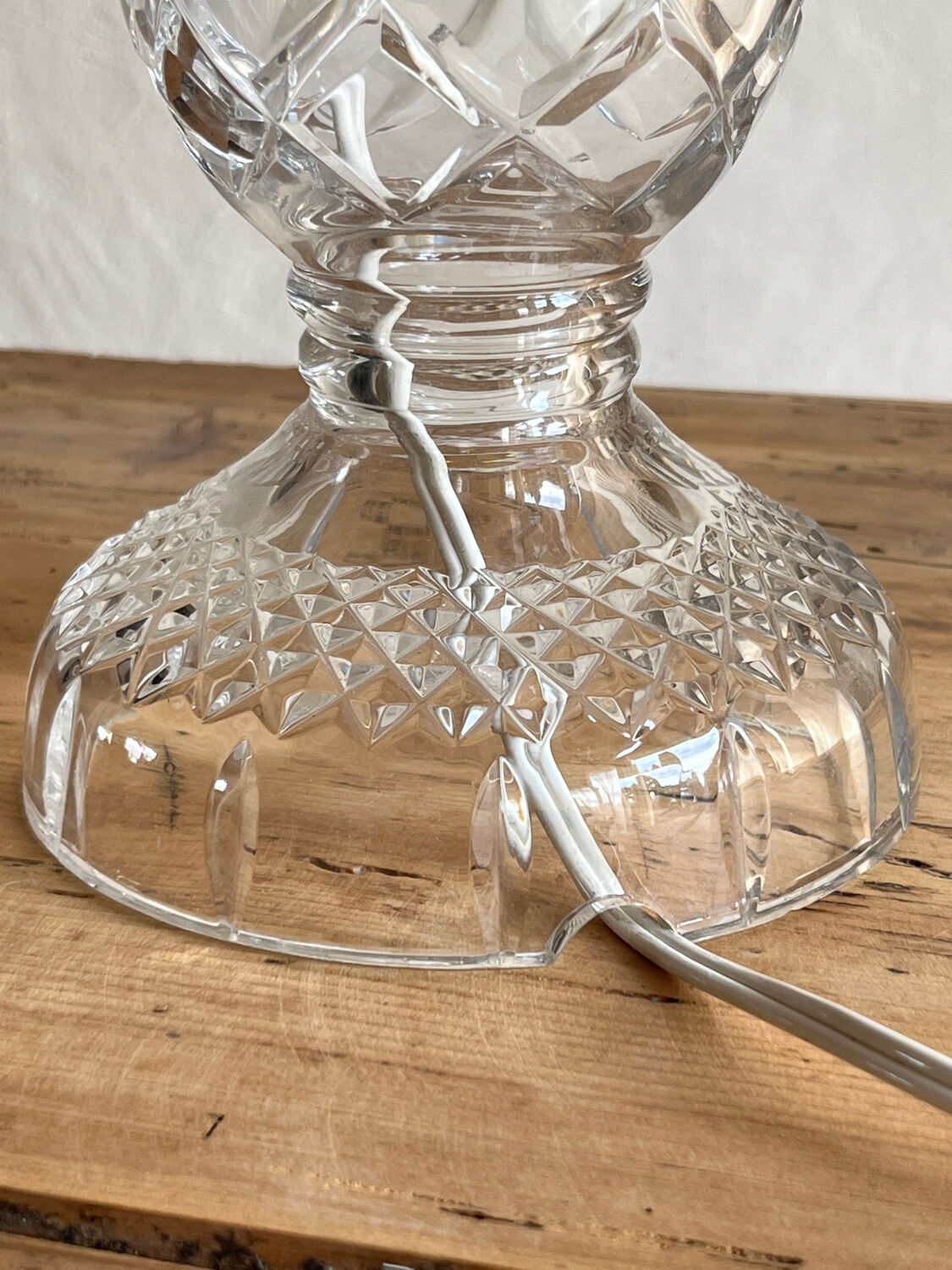 Vintage Bohemian crystal lamp