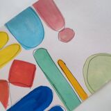 Abstract painting geometric shape
