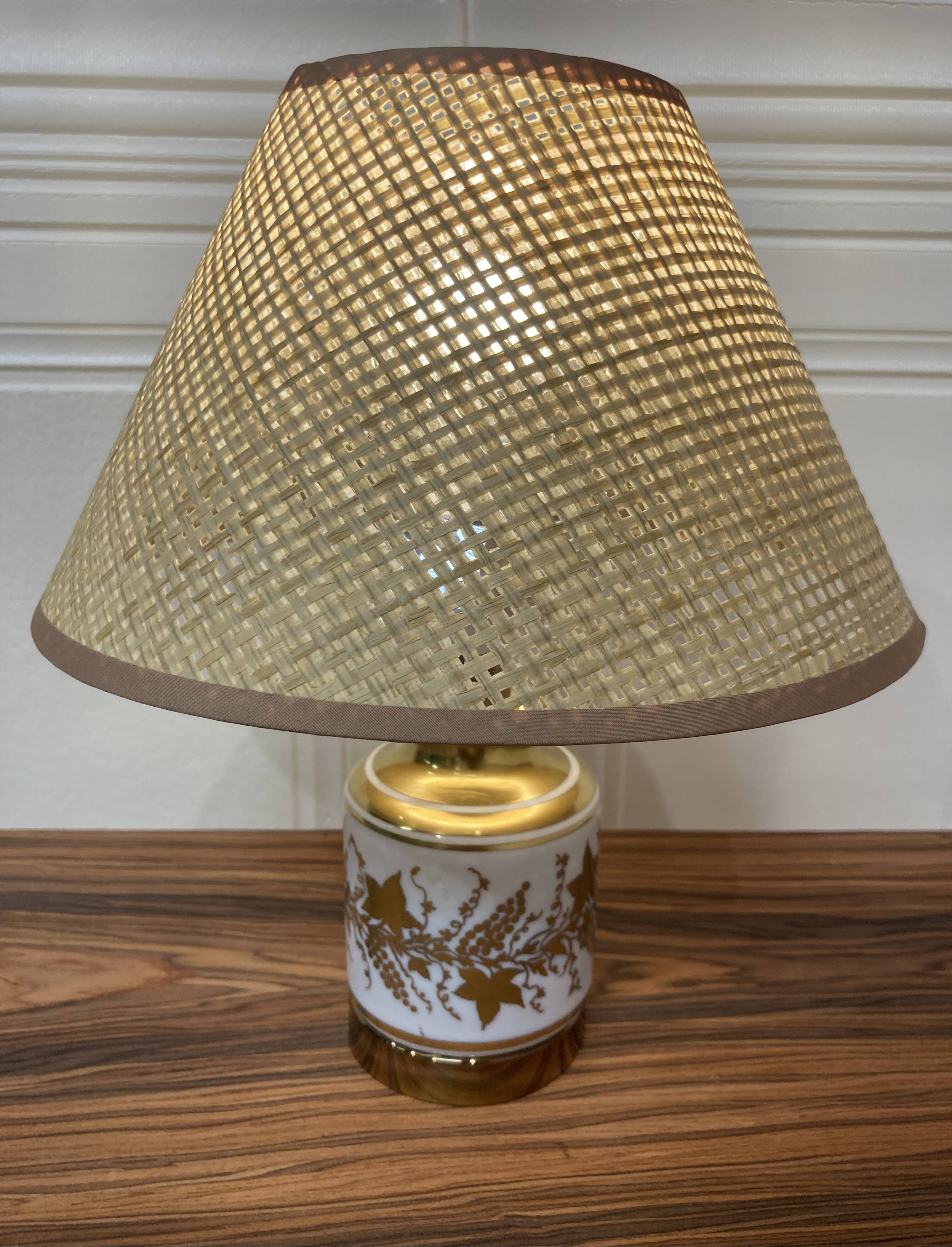 Pair of ceramic lamps "1950s scandinavian design".