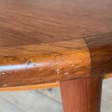Vintage Scandinavian table in round teak