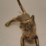 Bronze feline paperweight