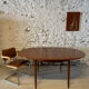 1960s Scandinavian extendable teak round table