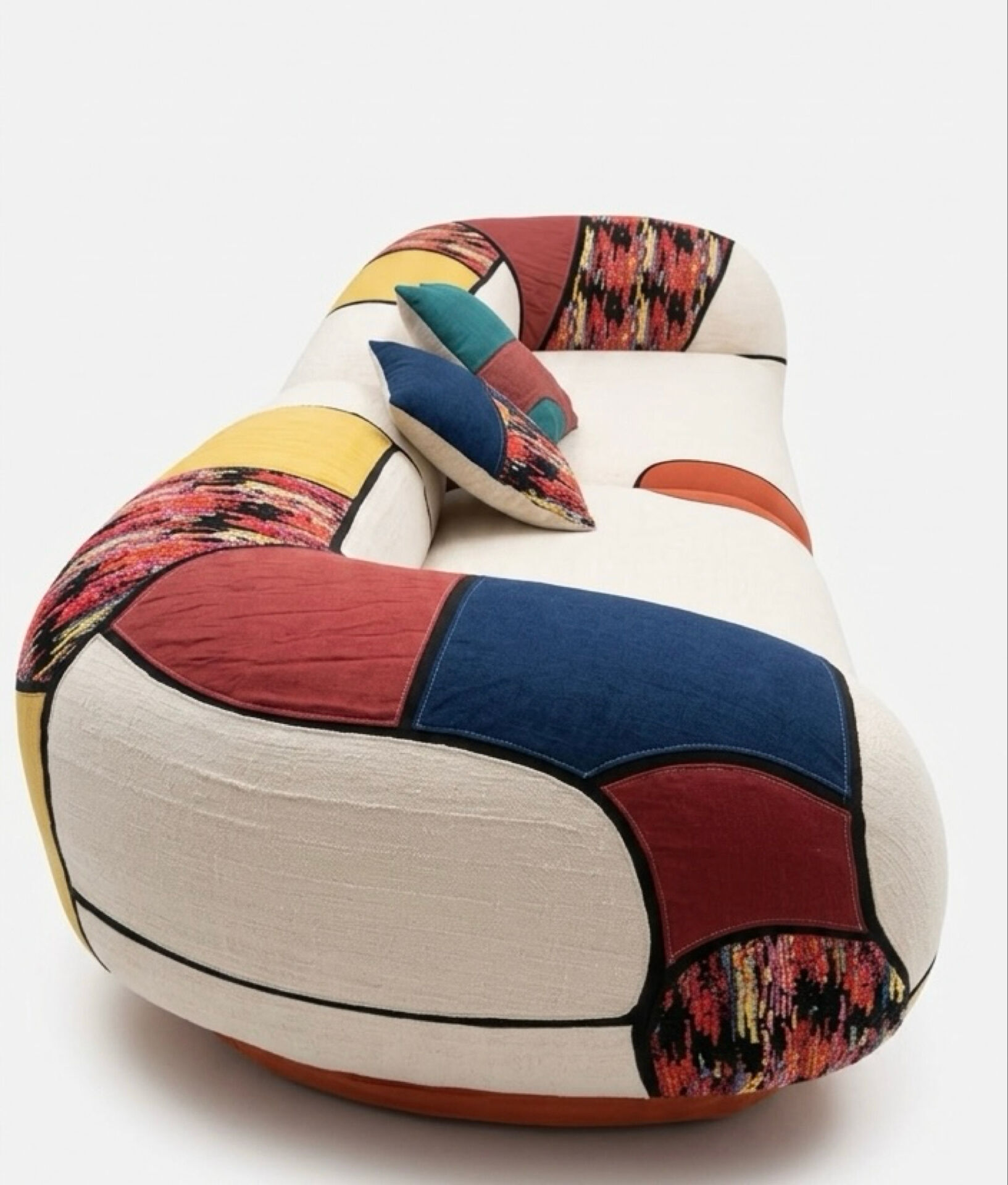 Modular 2-part sofa, vintage style