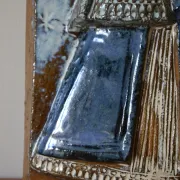 Enamel plaque Virgin with Child Perignem