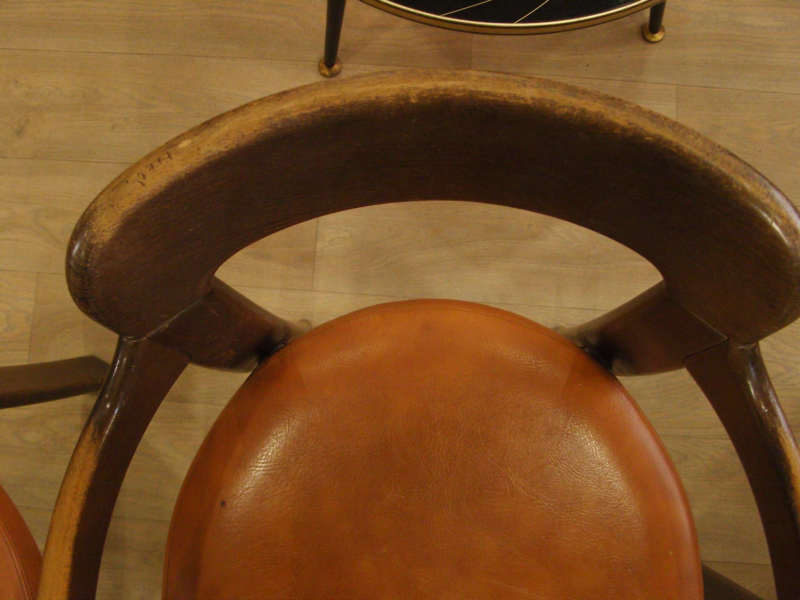 6 chairs design Bruno Rey, published by Dietiker and manufactured by the workshop "Stuhl aus Stein am Rhein