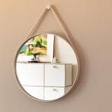 Strap HAY Round Mirror - anthracite - 70 cm