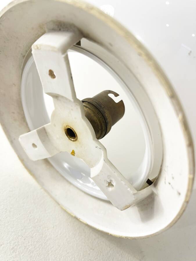 Plafonnier boule verre opalin, 1960