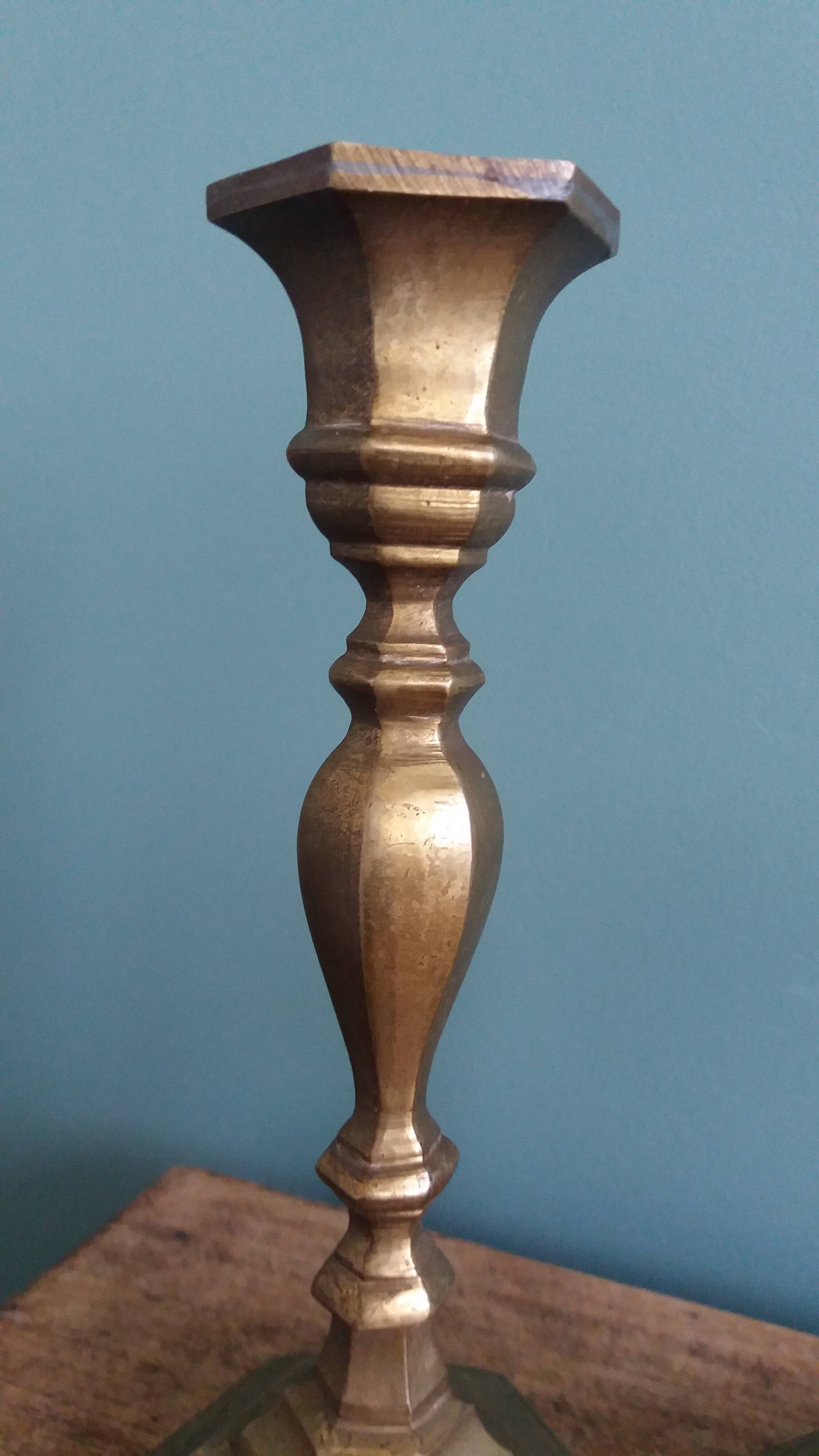 Bronze or brass candlesticks