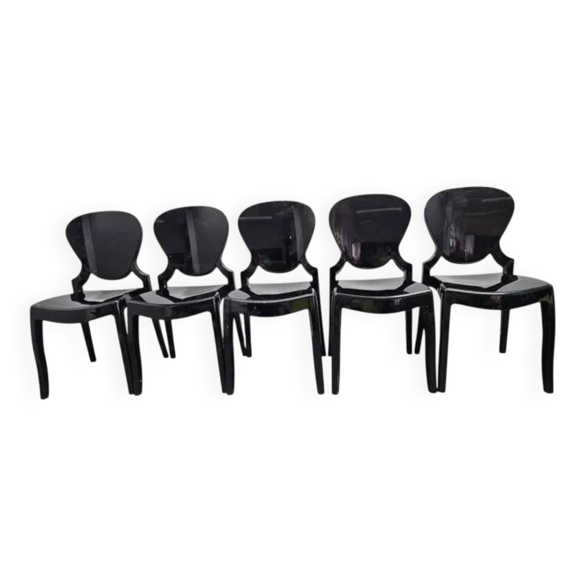 Set of Five design Chairs Queen, Pedrali, Claudio Dondoli and Marco Pocci, 2000s