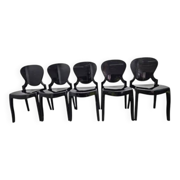 Set of Five design Chairs Queen, Pedrali, Claudio Dondoli and Marco Pocci, 2000s