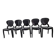 Set of Five design Chairs Queen, Pedrali, Claudio Dondoli and Marco Pocci, 2000s