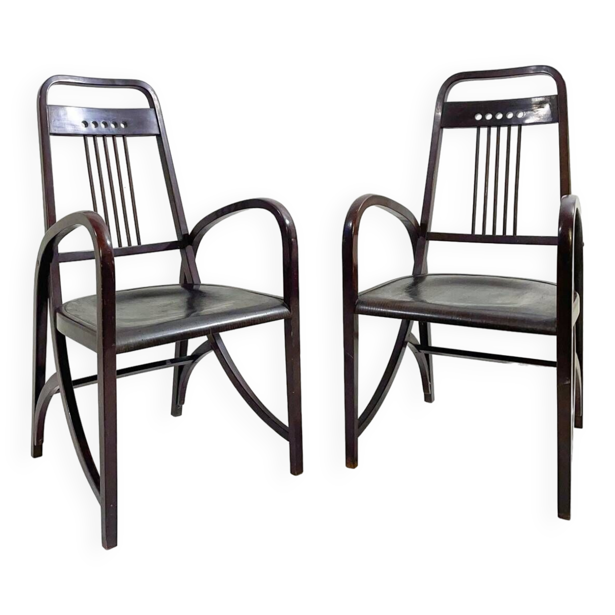 Pair of Armchairs Mod 1511 by Thonet, 1900s