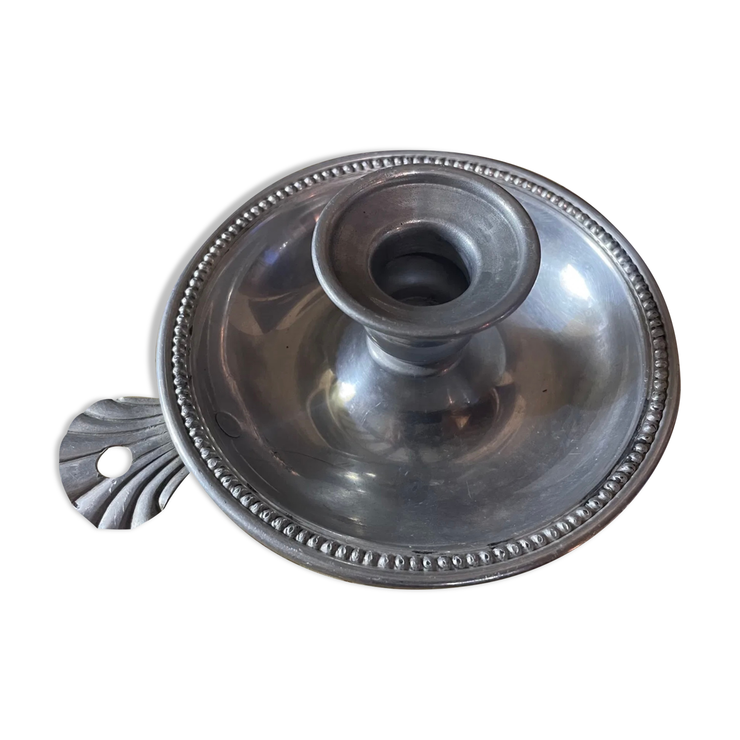 Aluminum poucier candle holder