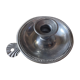 Aluminum poucier candle holder