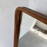 Miroir scandinave en teck massif 1970