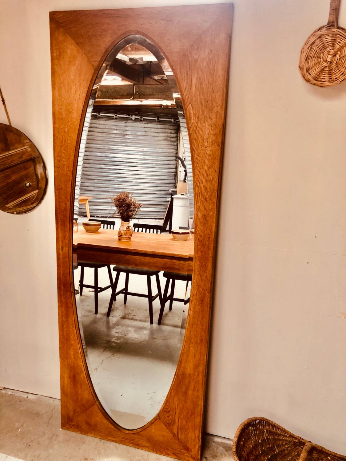 Old oak mirror