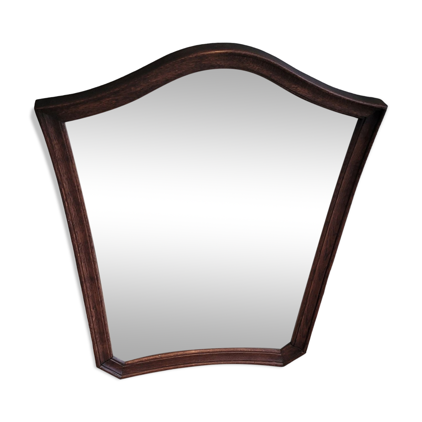 Trapezoid wood mirror 58x73