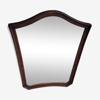 Trapezoid wood mirror 58x73