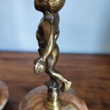 Pair of vintage cherub candlesticks
