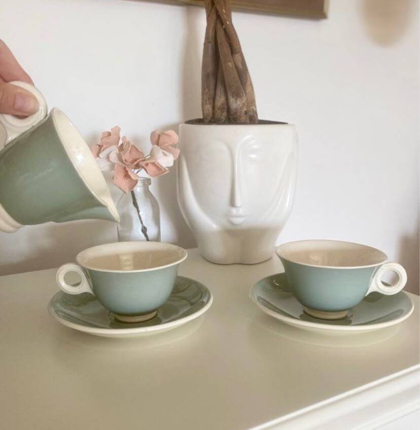 Service à café art déco Digoin Sarreguemines
