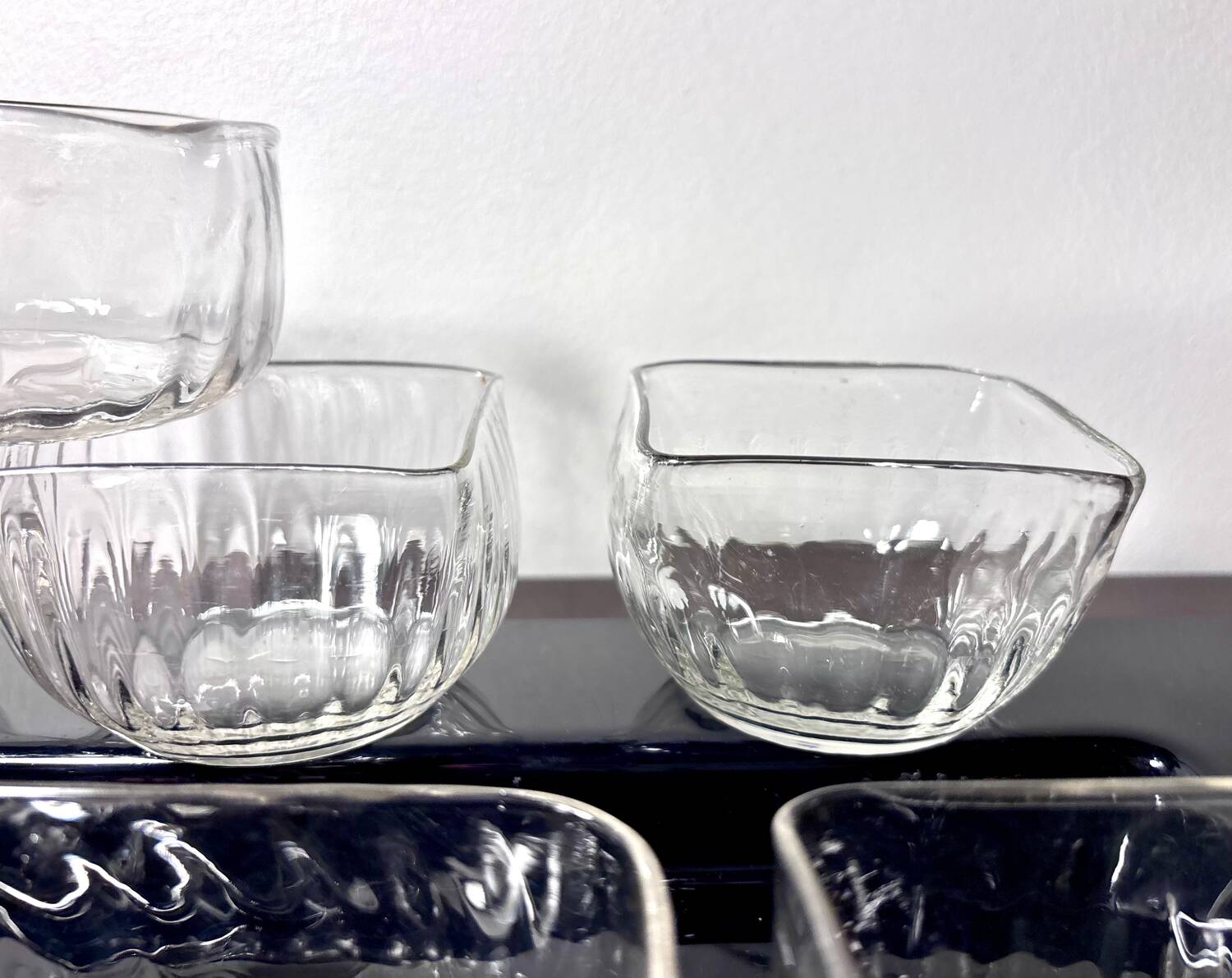 Daum cups 9p. Venetian Ribs