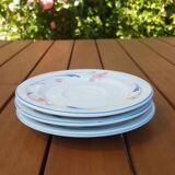 Lot 3 flowery dessert plates