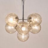 E. R. Nele Temde lustrous atomic chrome Sputnik Space Age pendant lamp tulip
