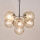 E. R. Nele Temde lustre atomic Sputnik chromé Space Age lampe suspendue tulipe