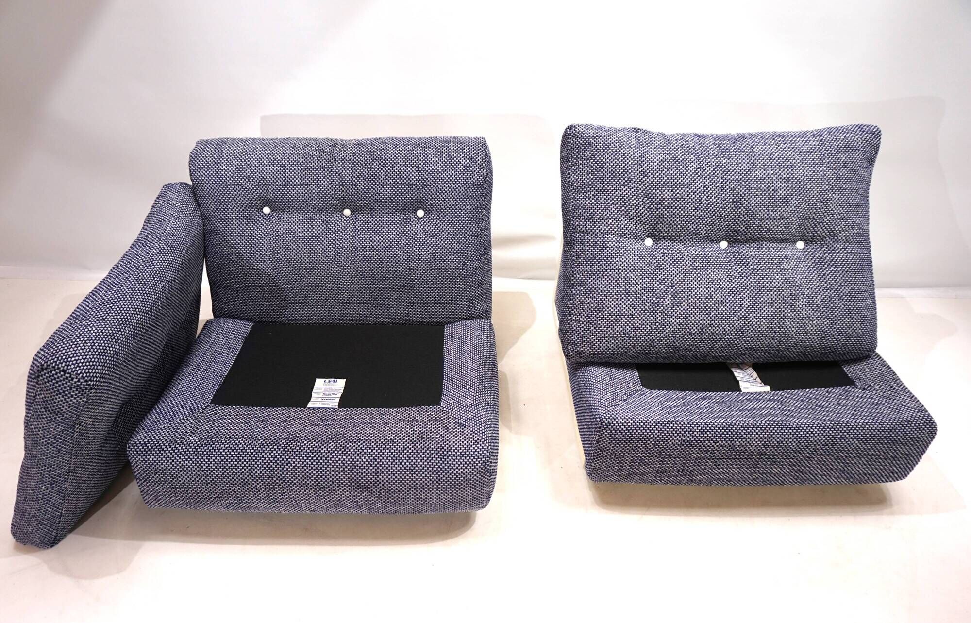Set of 2 C&B Italia Amanta modular lounge chairs by Mario Bellini, 1970