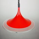 Red Albatros pendant lamp made of plastic from the mid-century by Meblo, Yugoslavia, 1970s.