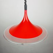 Red Albatros pendant lamp made of plastic from the mid-century by Meblo, Yugoslavia, 1970s.