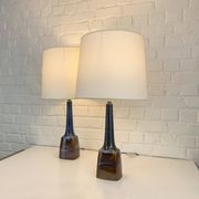 Pair of Scandinavian ceramic table lamps, Søholm Stentøj, Denmark, 1960