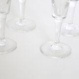 Lot de 4 flûtes à champagne en cristal ciselé