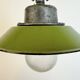 Green Enamel and Cast Iron Industrial Pendant Light, 1960s