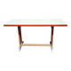 Art Deco dining table in oak with a pearlescent laminate top, 145x60 cm.