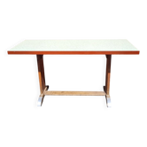 Art Deco dining table in oak with a pearlescent laminate top, 145x60 cm.