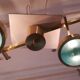 Brass and Murano glass chandelier