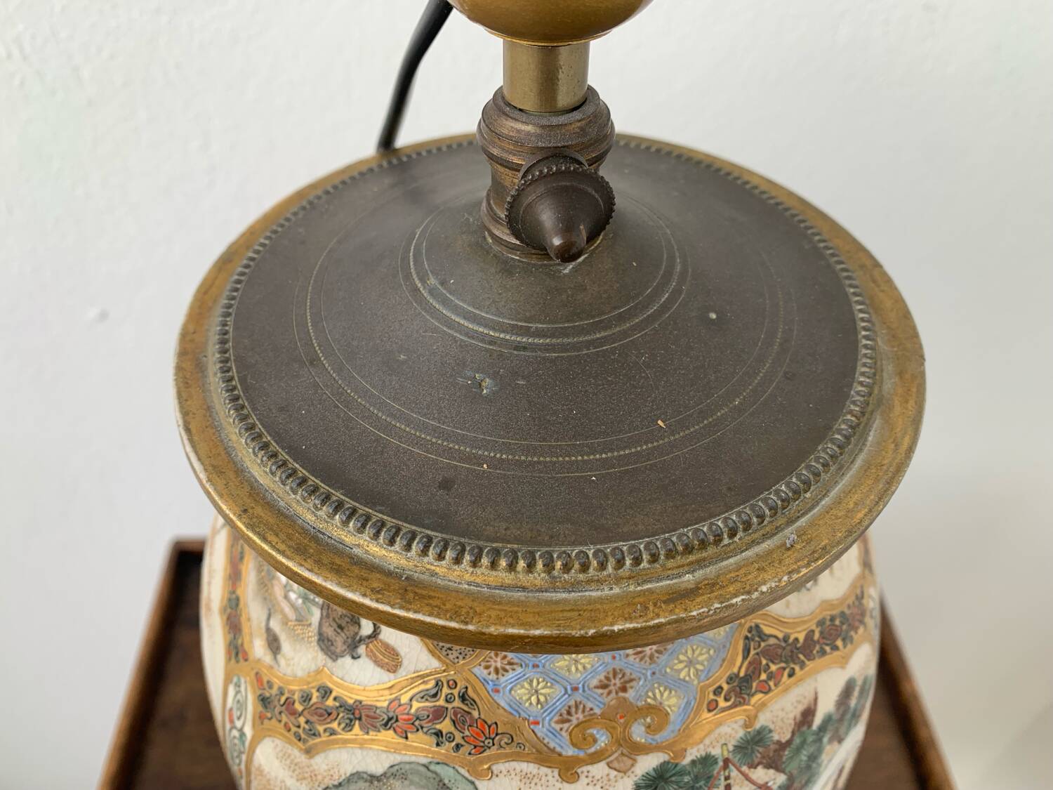Japanese Satsuma lamp