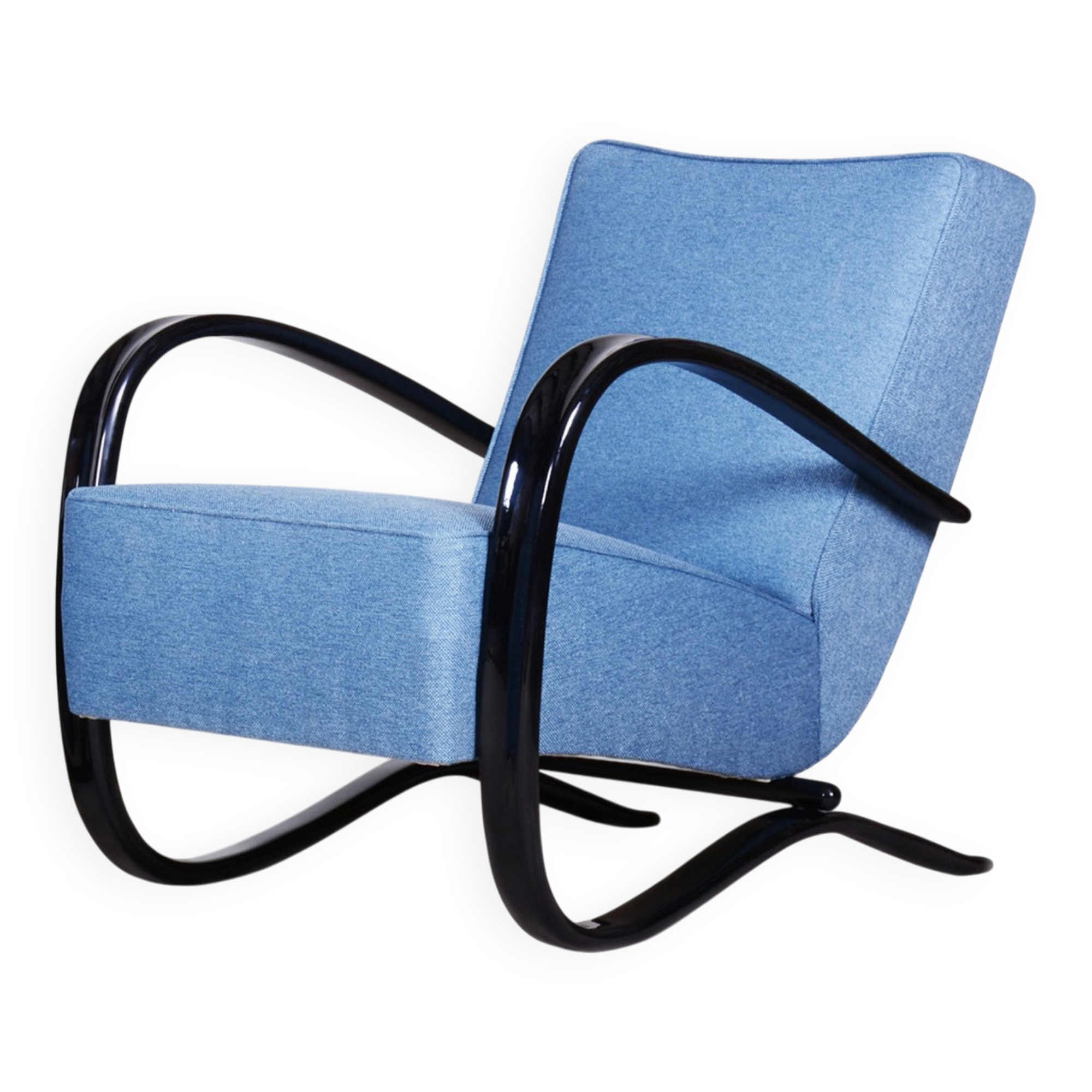 Czech Art Deco Beech Armchair attributed to J. Halabala for Up Zavody, 1930s