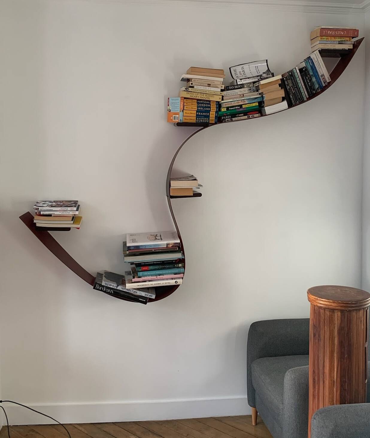 Kartell Library / Bookshelf - Bookworm - colour burgundy