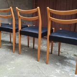 Set of 4 Scandinavian chairs from the 60s