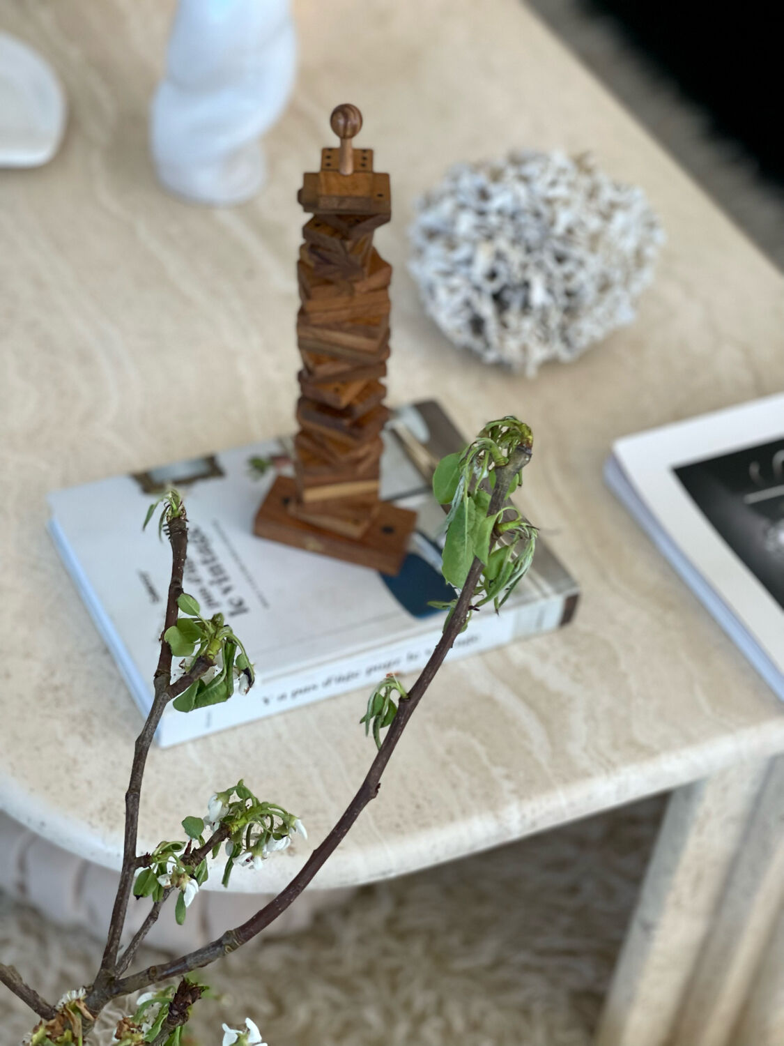 Vintage wooden domino game