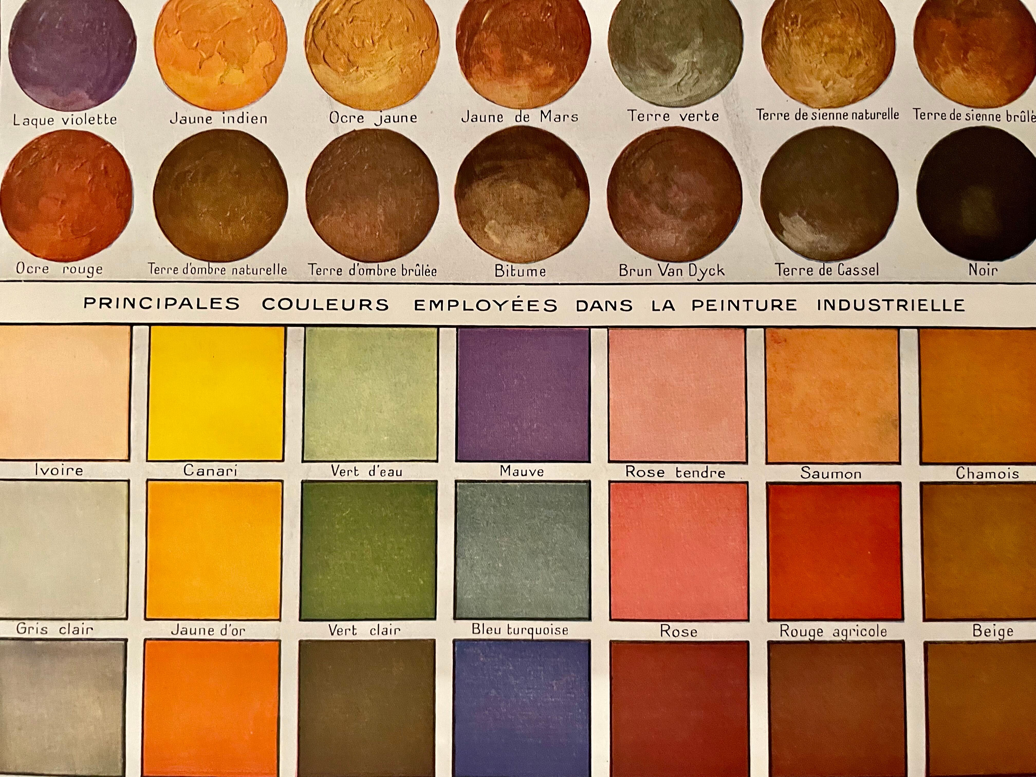Lithograph engraving on colors of 1928
