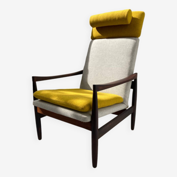 Fauteuil scandinave en palissandre de Rio